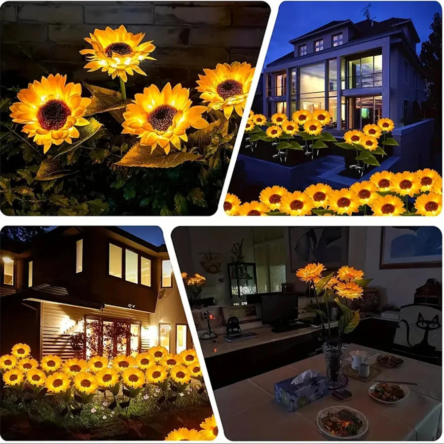 Sunflower Solar LED Garden Light Warm White Outdoor Decoration Lamp