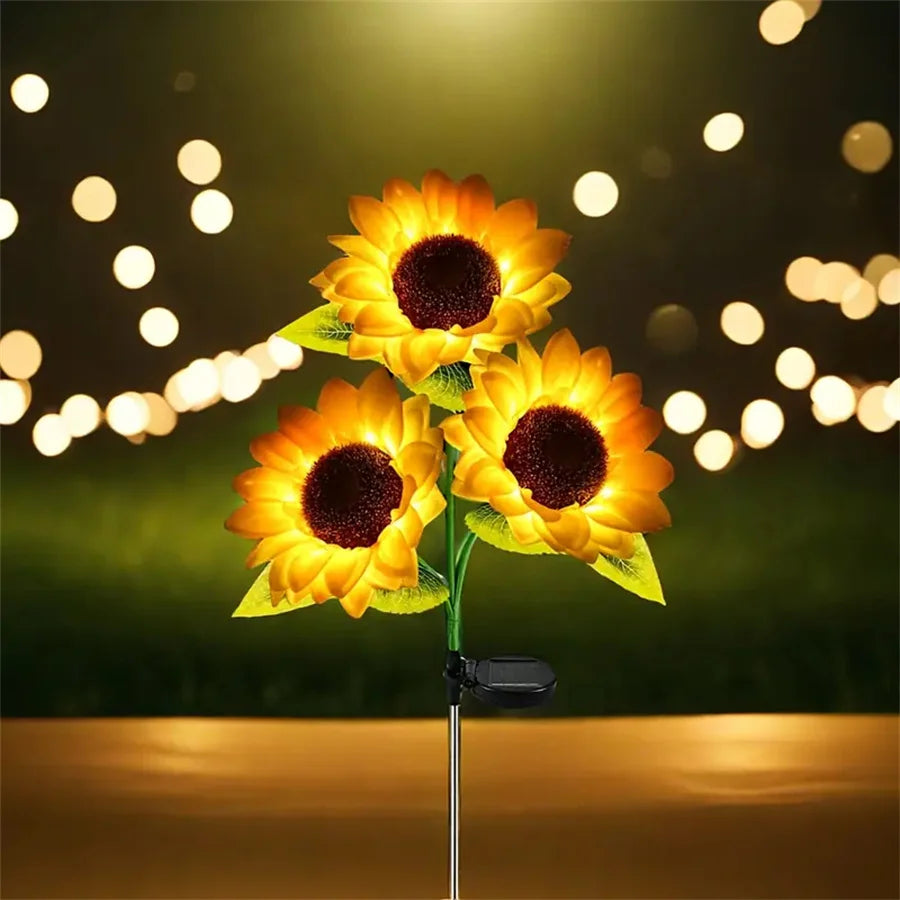 Sunflower Solar LED Garden Light Warm White Outdoor Decoration Lamp
