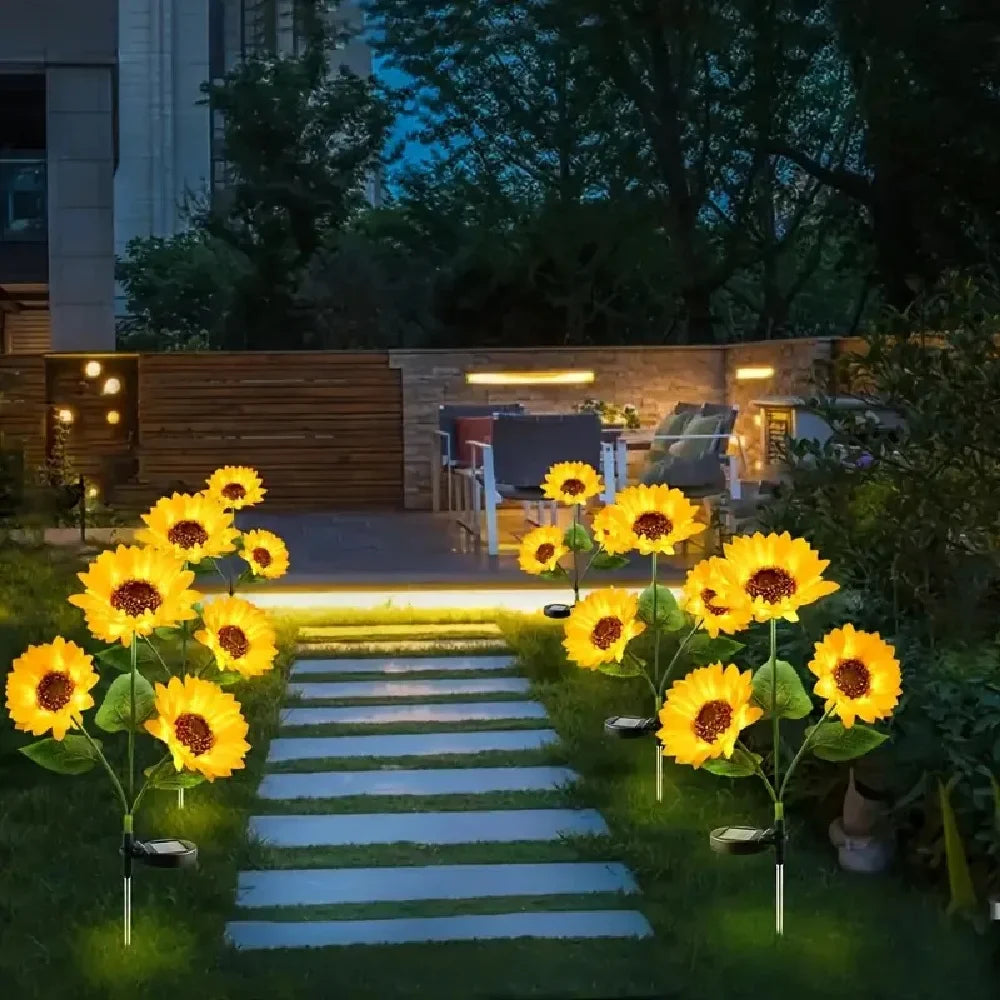 Sunflower Solar LED Garden Light Warm White Outdoor Decoration Lamp