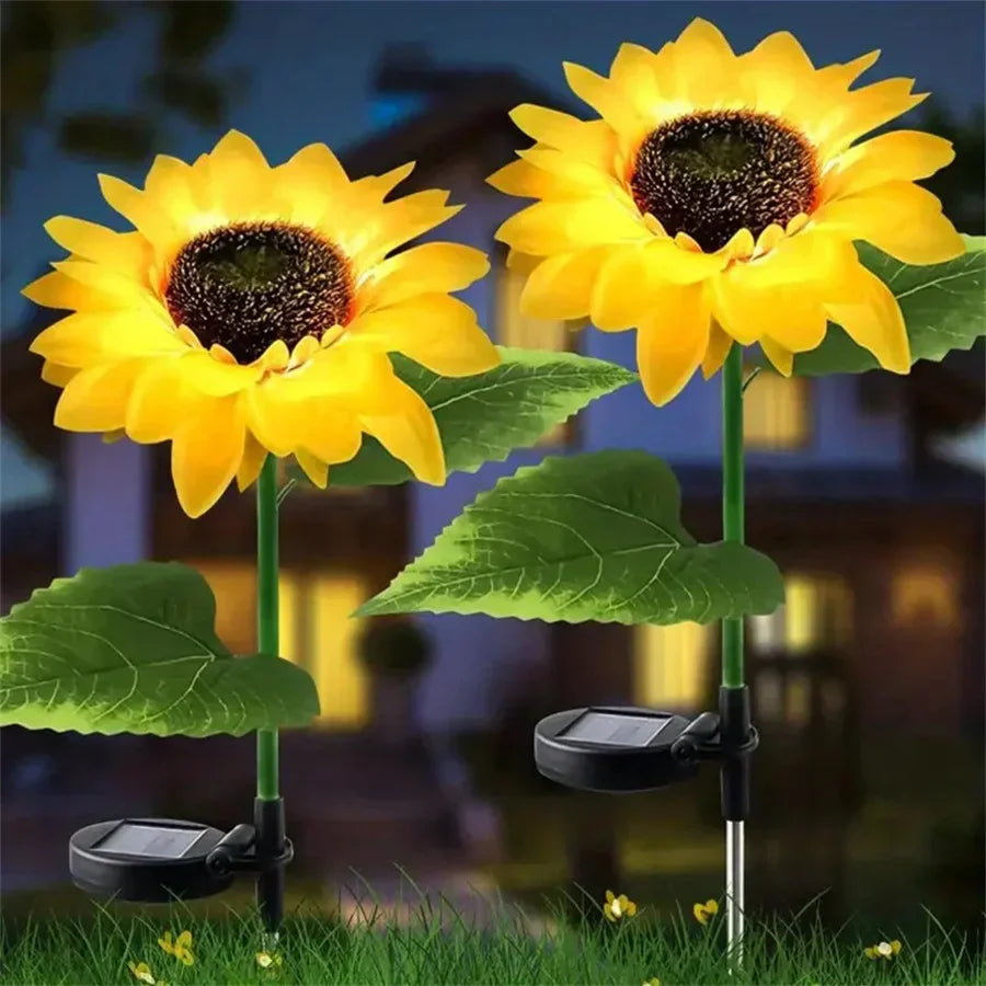 Sunflower Solar LED Garden Light Warm White Outdoor Decoration Lamp