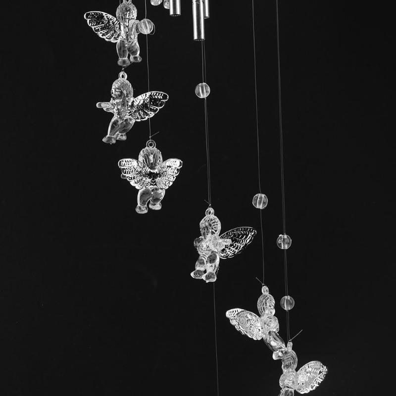 Antique Wind Bells Silver Tube Wind Chimes Garden Door Hanging Decor