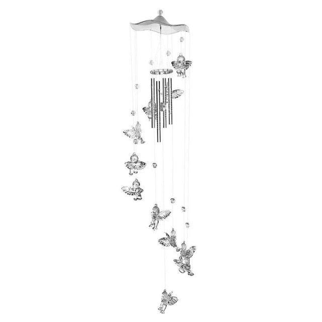 Antique Wind Bells Silver Tube Wind Chimes Garden Door Hanging Decor