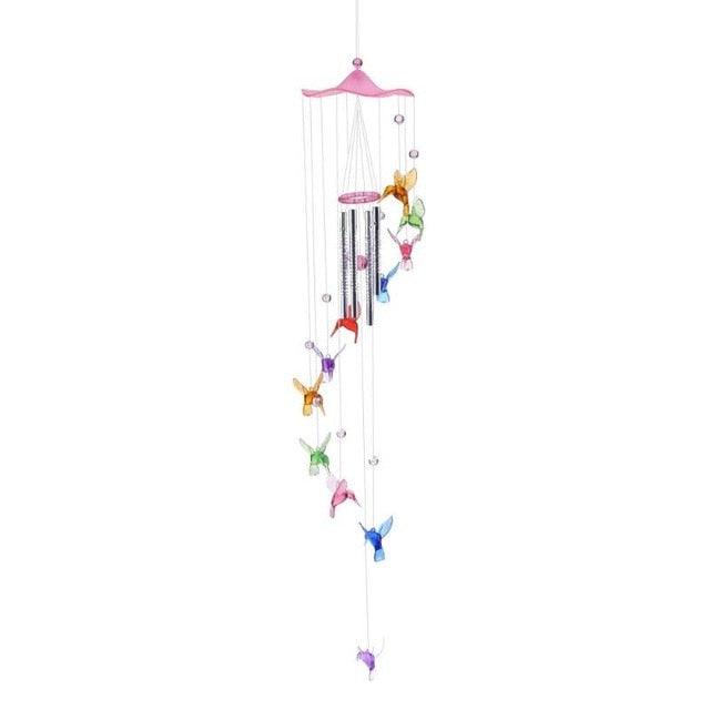 Antique Wind Bells Silver Tube Wind Chimes Garden Door Hanging Decor